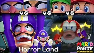 Mario Party Superstars Waluigi vs Wario vs Luigi vs Mario in Horror Land (Master)