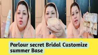 customize summer Bridal base parlour secret. kashee's like perfect customize foundation by ummerayan