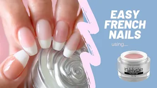 How to Sculpt a French Nail Extension using IN.HYPE Builder Gel and hard Gel.