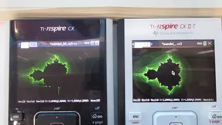 TI-Nspire CX vs TI-Nspire CX II : Lua Mandelbrot set speed benchmark