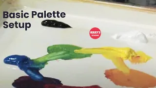 Basic Palette Setup-Mixing With Primary Colors in Acrylic - with Artist Bob Rankin