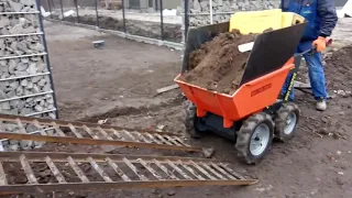 taczka spalinowa, mini dumper, wozidło, petrol wheelbarrow, usługi ogrodnicze ogrodypyskowice.pl