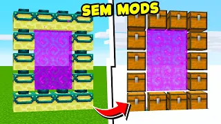 Como fazer PORTAL COM QUALQUER BLOCO no MINECRAFT (funciona!)