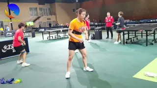 Chen Meng training in 2023 WTTC Durban