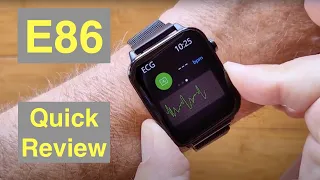 Bakeey E86 (FP8) Apple Watch Shaped Temperature IP68 ECG SpO2 Health Smartwatch: Quick Overview