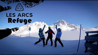 Trying not to DIE skiing. First BLACK run. ''Refuge Les Arcs''