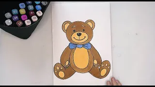 Как нарисовать медведя. Рисуем мишку. Урок рисования для детей. How to draw bear for kids.