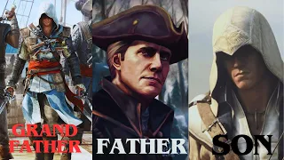 Combat compersion - Grandfather VS Father VS Son - AC 4 Black Flag VS AC 3 remastered