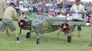 GIANT 1/3 SCALE  RC B-25 MITCHELL 2 X 400 cc MOKI 5 CYL - WESTON PARK LEGENDARY FIGHTERS # 1 - 2014