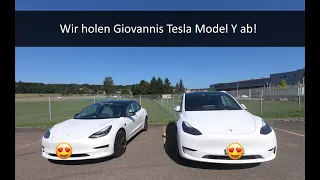 Wir holen das neue Tesla Model Y von Giovanni ab!