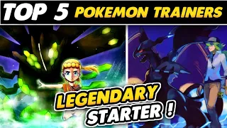 Top 5 Trainers Who Own LEGENDARY STARTER POKEMON !🗿🔥|| legendary Starter Pokemon || Pokemon in Hindi