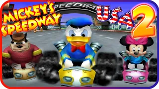 Mickey's Speedway USA Walkthrough Part 2 (N64) Motor Way Mania