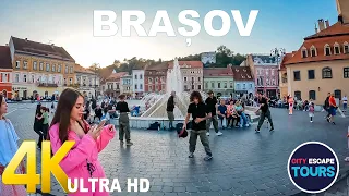 Brașov, Romania 🇷🇴 September 2023 SUNNY DAY ☀️24°C Discover Transilvania 🏙  4K 60fps Walking Tour