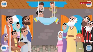 JESÚS CURA A UN PARALÍTICO 👨‍🦼 | Biblia para niños | A través del techo | Apuesta por Dios