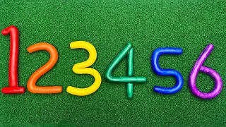 Clay Cracking ASMR video | How to clay cracking Rainbow numbers 무지개   숫자 점토부수기