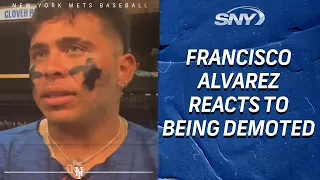 Mets prospect Francisco Alvarez reacts to minor league demotion | Mets Post Game | SNY