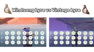 Windsong Lyre vs Vintage Lyre | Genshin impact