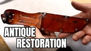 RESTORING AN ANTIQUE KNIFE SHEATH