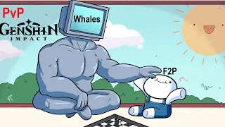 F2P vs Whales: Player vs Player | Genshin impact experience