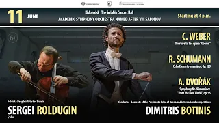 Online concert  Orchestra Safonov soloist  Sergei Roldugin conductor Dimitris Botinis 11.06.22