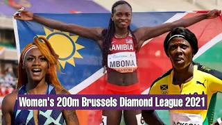 Womens 200m|Mboma Beat Sherika Jackson & Sha'Carri Richardson To Win In Brussels|Diamond League 2021