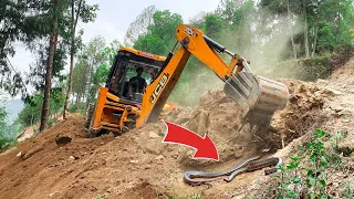 Excavator Road Construction Video | Digging Trenches With JCB Backhoe | Excavator Planet