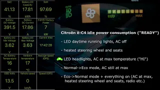 Citroën ë-C4 [OBD] idle power consumption