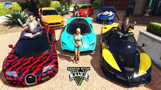 GTA 5 - Stealing Luxury Cars with Franklin for Michael's Family! | (GTA V Real Life Cars #42)