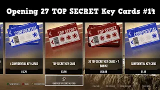 Opening 27 TOP SECRET Key Cards #14 - WoT Console