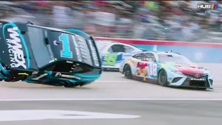 ROSS CHASTAIN KYLE BUSCH CHASE ELLIOTT AIRBORNE HARD HIT CRASH RED FLAG - 2022 NASCAR ALL-STAR RACE