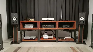 #Amplificador Musical Fidelity M2si#Streamer cabasse Source#Bookshelf Triangle Borea Br03