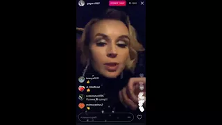 Полина Гагарина рассказывает про свой клип в прямом эфире инстаграм.