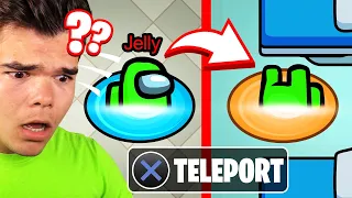 TELEPORTING In AMONG US Using PORTALS!