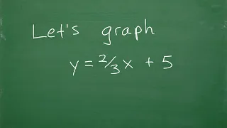 Learn How To Graph y = 2/3x + 5  (MUST KNOW SKILL FOR ALGEBRA)