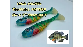 Hand painted bluegill pattern