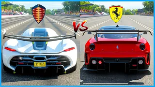 FH4 Drag Race: Koenigsegg Jesko | Ferrari 599xx Evo