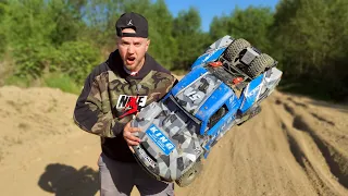 ÜBERLEBT mein 1100€ XXL RC AUTO den REKORDVERSUCH beim MOTOCROSS WEITSPRUNG?