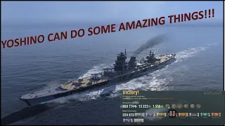 World of Warship -  IJN Heavy cruiser Yoshino Against all odds   Random Battle 224K DMG