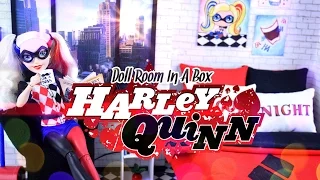 DIY - How to Make:  Doll Room in a Box - Harley Quinn - Craft - 4K