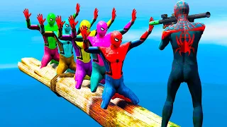 GTA 5 Water Ragdolls Spider-Man Miles Morales #2 (Funny Moments/Euphoria/Fails Stunt)