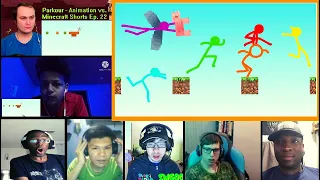 Parkour - Animation vs. Minecraft Shorts Ep. 22 Reactions Mashup