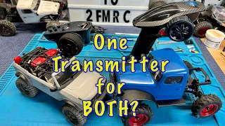 SCX24 & FCX24 play nice? How to use the same transmitter on BOTH! Wheel upgrade!