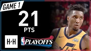 Donovan Mitchell Full Game 1 Highlights Jazz vs Rockets 2018 NBA Playoffs - 21 Pts!