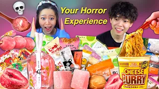 "DUBAI PORTA POTTY GIRLS" - I am so traumatized omg | Japanese Convenience Store Mukbang