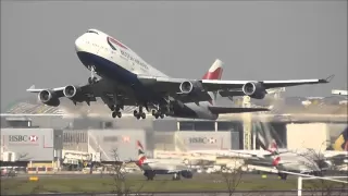 Heavy Sunset Departures  London Heathrow Airport 02/04/12