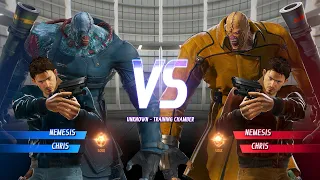 Blue Nemesis and Chris VS Nemesis and Chris - Marvel vs Capcom Infinite