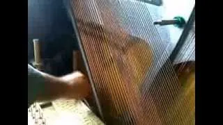 A removing a dust from upright piano "Belarus".Удаление пыли из пианино "БЕЛАРУСЬ"