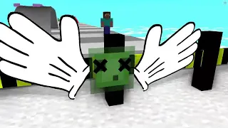 Monster School_ MUSCLE RUSH RUN CHALLENGE 2 - Minecraft Anim