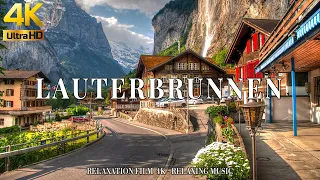 Lauterbrunnen 4K (UHD) 🇨🇭 The Most Heavenly Beautiful Place In Switzerland - Relaxation film.