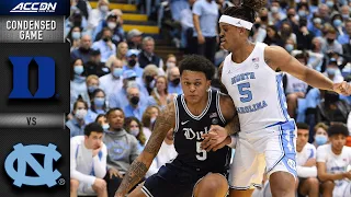 Duke vs. North Carolina Condensed Game | 2021-22 ACC Men’s Basketball